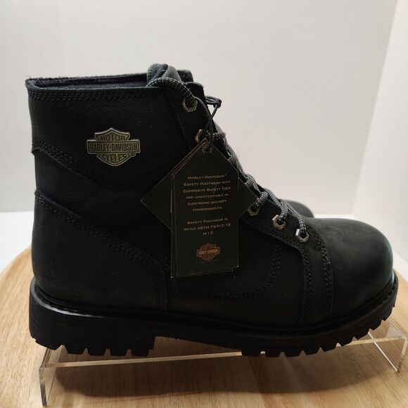 Harley-Davidson Lagarto CT Work Boots – Men’s 9.5 | Black | Composite Toe - Picture 5 of 13